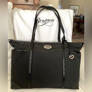 Brighton black nylon tote bag